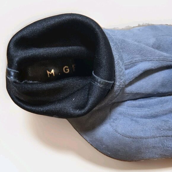 M. GEMI Women’s Size 38.5 / 7.5 Gray Pull-On UltraSuede Sock Booties Italy - Picture 5 of 7